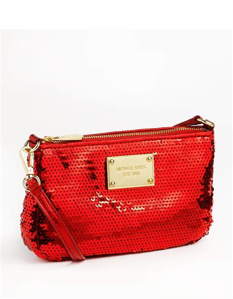 michael kors red wristlet
